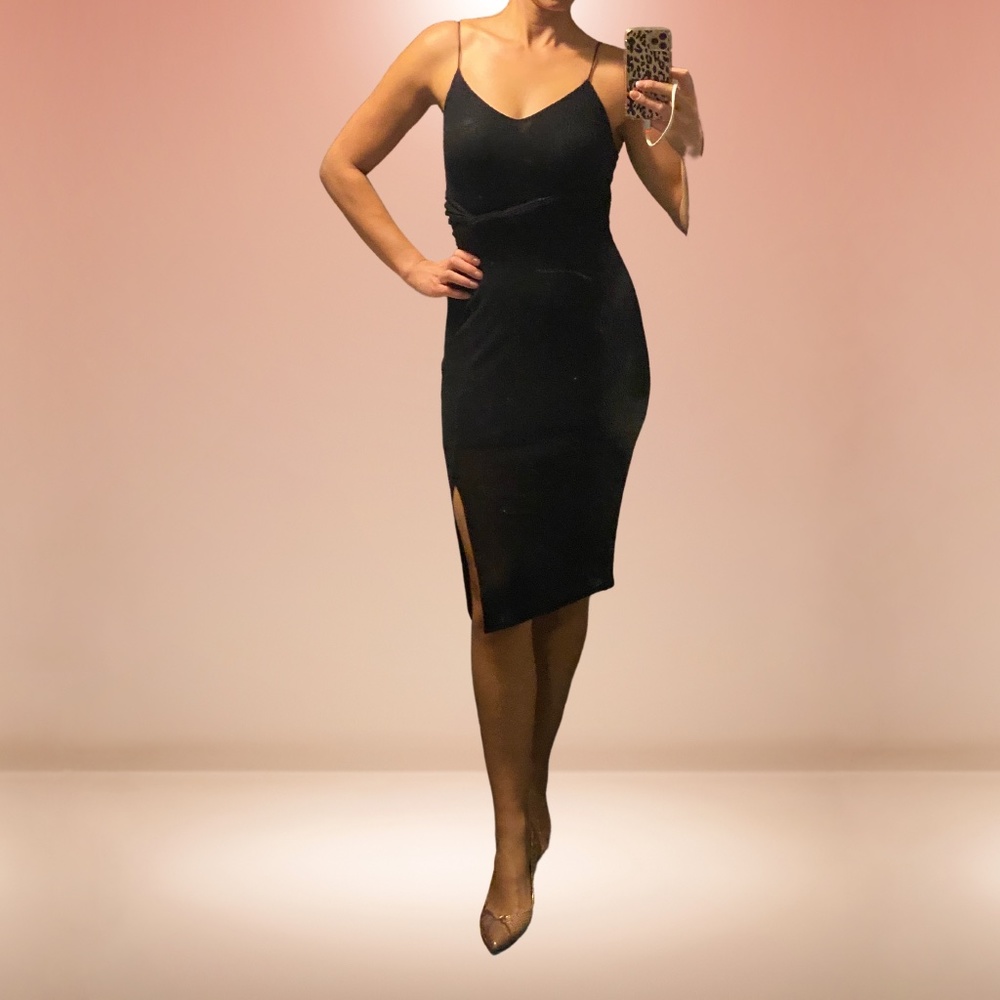 Express Black Midi Dress Size Small